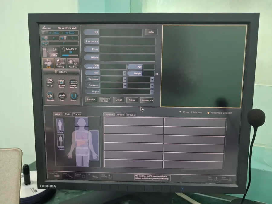 The restored acquisition console ready for patient scanning