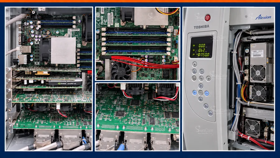 The CT system boards and power electronics during the hardware repair