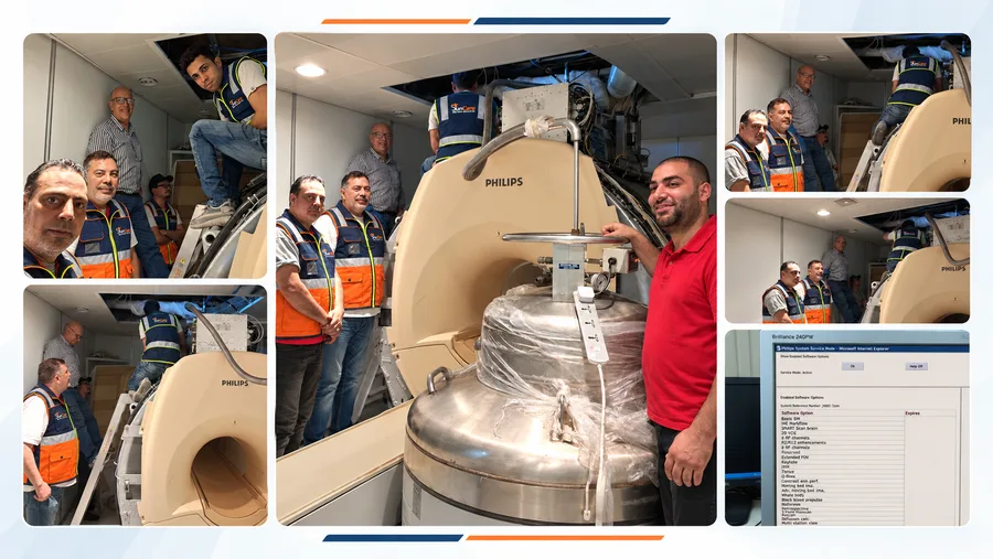Cryogen service on a Philips MRI magnet
