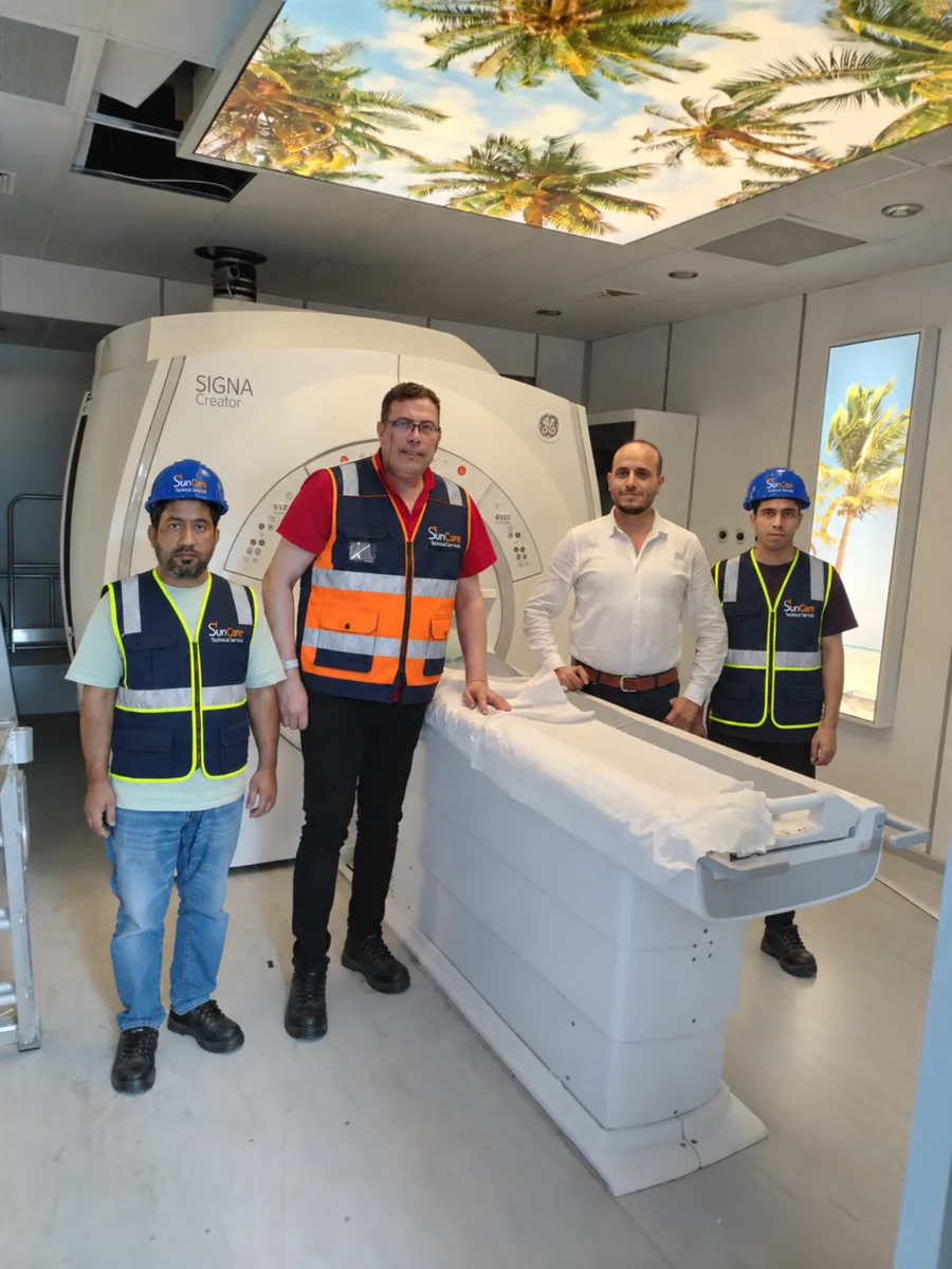 A Sun Care project team in an MRI room