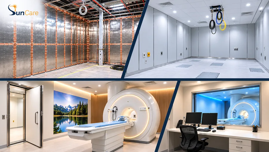 From a bare shielded shell to a working MRI room